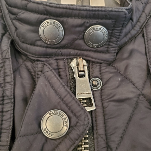 Burberry Black Quilted Jacket Size XS - Picture 6 of 7